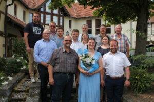 Die Bürgermeister der Streutalallianz und Wegbegleiter verabschieden Frau Kokula (Foto: Georg Stock für Streutalallianz)